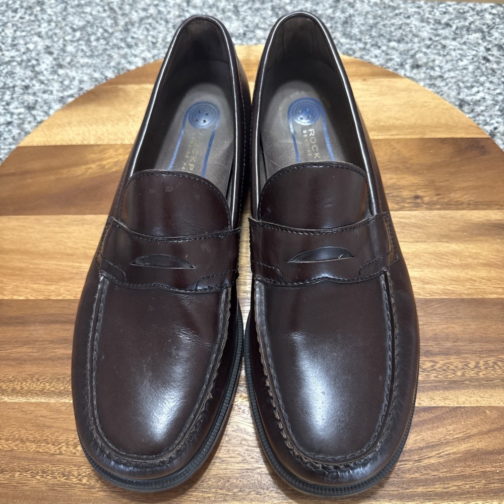Rockport Air Circulator Inserts Sz 12 N Leather Handsewn Penny Loafers